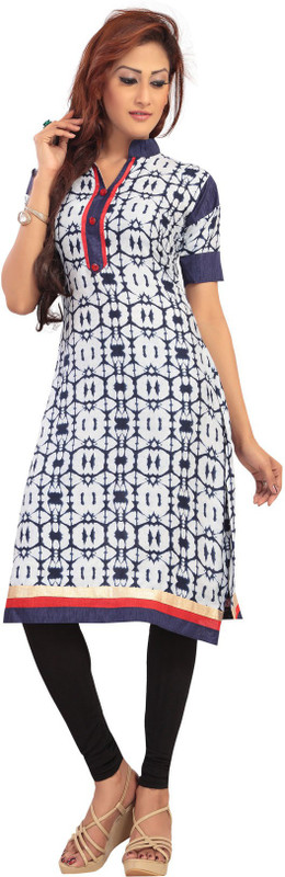 Jambudicreation Casual Polka Print Women Kurti(Blue)