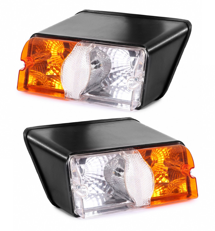 Allpartssource Side Light Assembly Set with 12v Bulbs Suitable for Sonalika Mahabali and Sikander Tractors Car Reflector Light(Yellow, White)