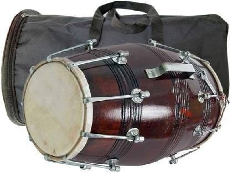 AMROHA ENTERPRISES musical GT-BG-18B2 Nut & Bolts Dholak54 Nut & Bolts Dholak(Brown)