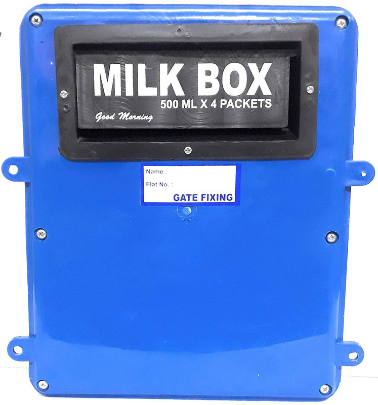 The Game Begins The Game Begins Gate Fixing Milk Box Ideal for Every Home.Blue Color Safe Storage Box for Daily Milk Packets Post Mounted Mailbox(Blue)