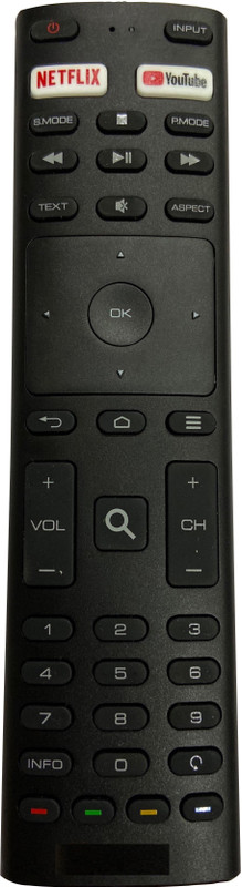 SHIELDGUARD Remote Control No. 445, Compatible for LED TV with Netflix & YouTube Function Sharp Remote Controller(Black)