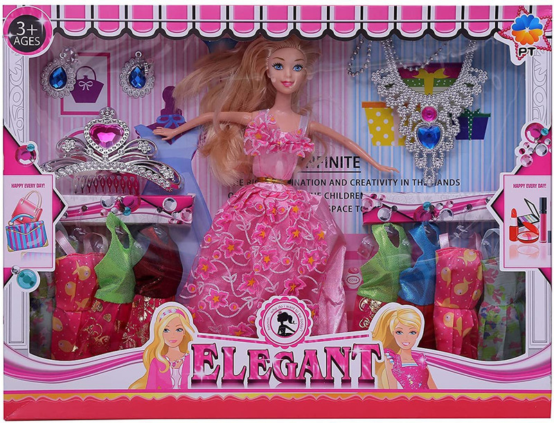 Kmc kidoz Elegant Fashion Doll with Beautiful Accessories and Clothes for Girls (Multicolor)(Multicolor)