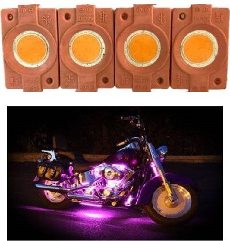 TRYFLY CE UNIVERSAL BLUE IMPORTED PATCH LIGHTS (Front/Rear, Universal LED, Bike Body Lights) - PACK OF 4 - IP65 WATERPROOF DUSTPROOF SHOCKPROOF - Universal Parking Light Car, Motorbike, Truck, Truck LED (12 V, 15 W)(Universal For Car, Pack of 4)