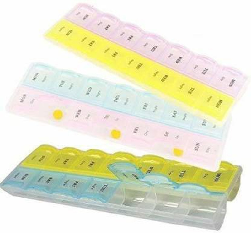 Shakuntla NA 14 Days Pill Medicine Storage Box Organizer For 14 Days Pill Box Pill Box(Purple)