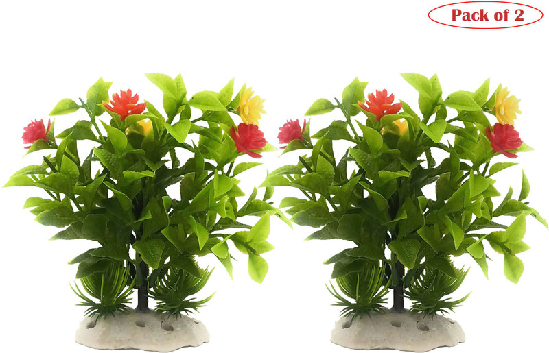 Aakriti Jainsons Pet Products Plastic Plants for Aquarium Decorations Green Aquarium Plant Aquarium Plant Anchor(2 Plant Anchors)