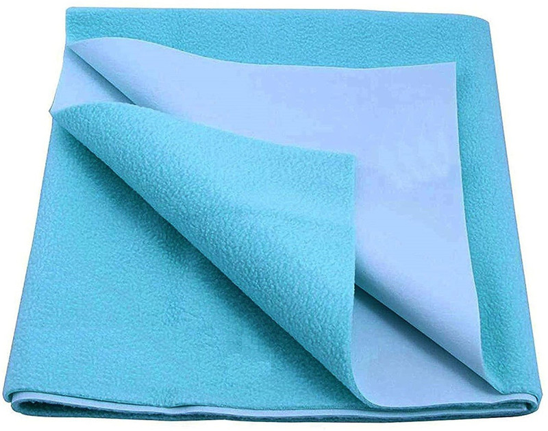 Adnate Waterproof & Washable Instadry Extra Absorbent Baby Dry Sheet & Bed Protector / Crib Sheet - Size Large 55x39 Inches / 140X100 Cms(Peacock blue) Bed Protecting Mat Crib(Fabric, Peacock Blue)