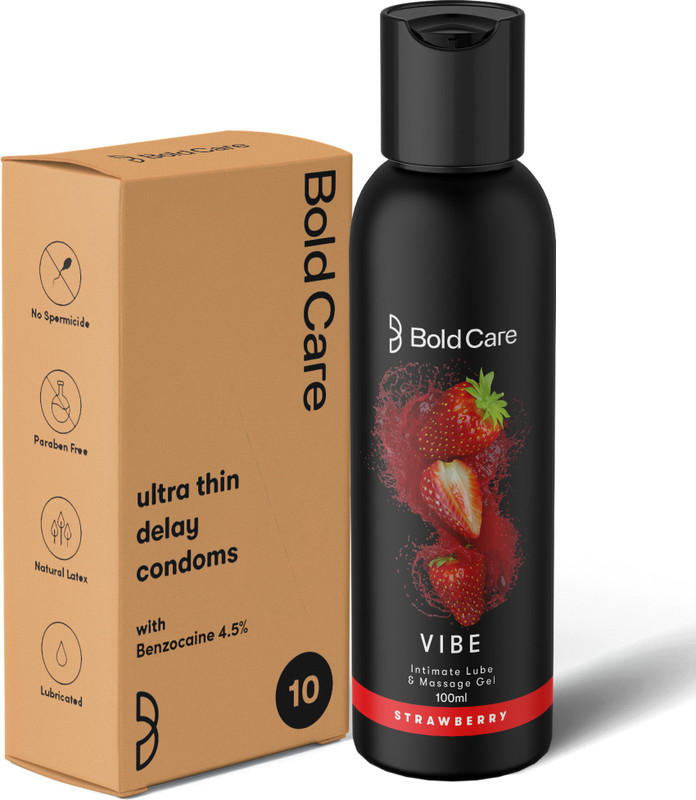 Bold Care Ultra thin Delay Condoms + Vibe(2 Items in the set)