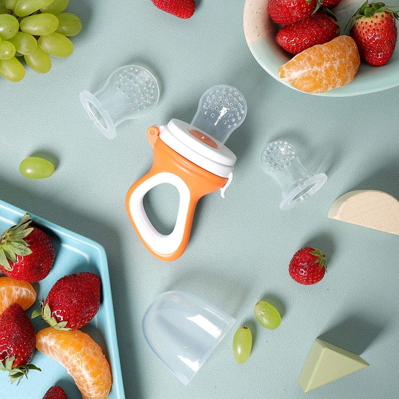 Mini Baby The Baby Store Silicone Nibble Fruit & Vegetable Pacifier Baby Fruit Feeder Pacifier with Cover - SILICON(Multicolor)