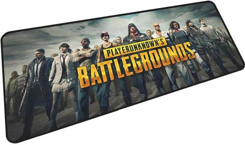 LipiWorld Gaming Waterproof Large XXL Mouse Pad for PUBG Erangel Edition (300x700x2mm) Non Slip Base Dual Sided Mousepad(Black)