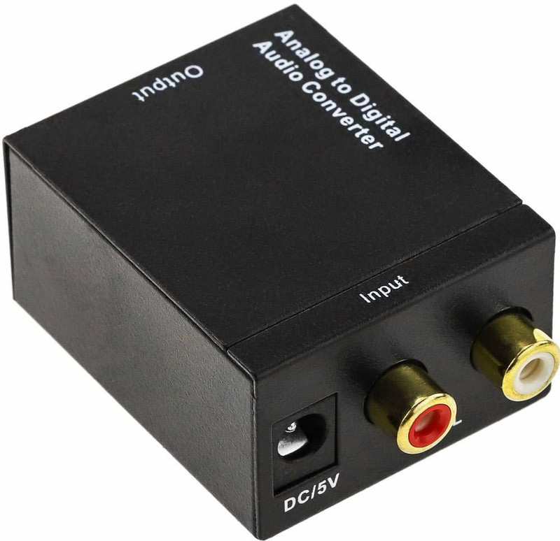 RyzCare Digital to Analog Audio Converter, 192Khz DAC Audio Digital Coaxial Gaming Adapter(Streaming Toslink Spdif Optical To R&L & 3.5mm Jack Audio DAC Converter Black, For PC)