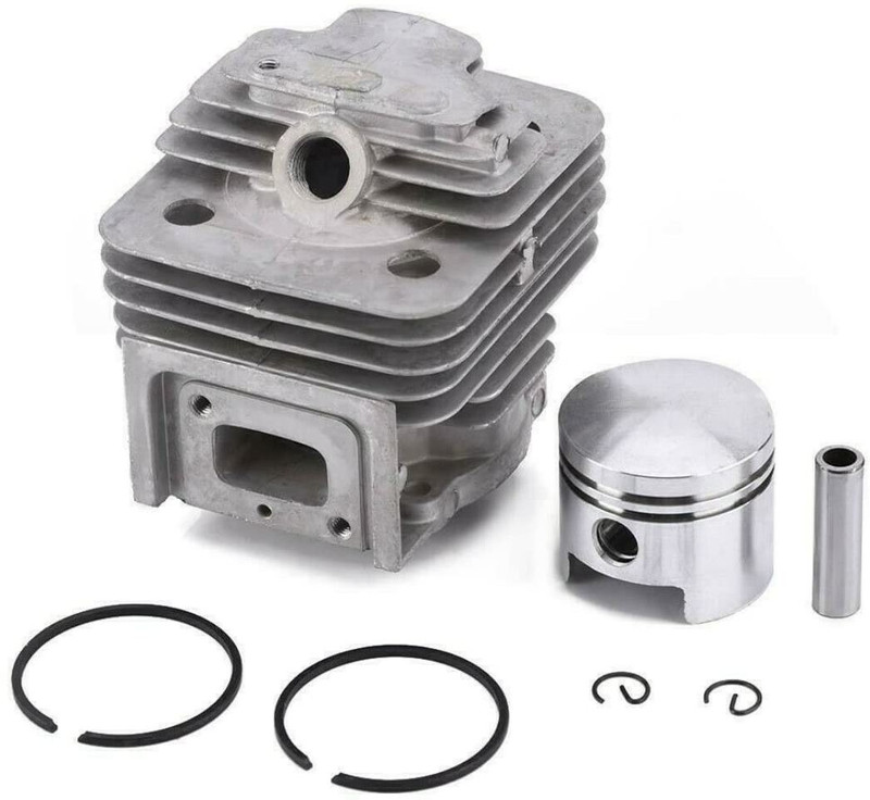 VI-MAK 52CC Brush Cutter Cylinder Assembly Kit with Piston and Ring Sets Fuel Grass Trimmer(Manual Feed)