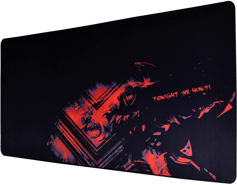 SEAGULL Large Gaming Mouse Pad Waterproof Mat for PC Laptop, Keyboard (60 x 30 x 0.2cm) Non Slip Base Mousepad(Black, Red)