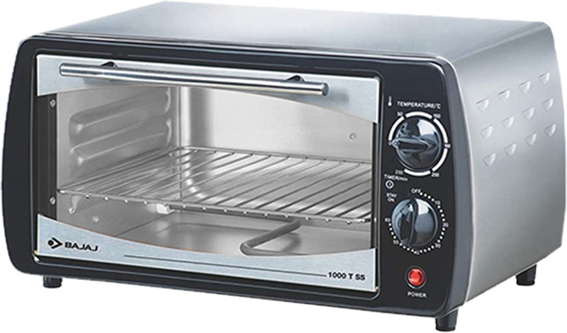 BAJAJ 10-Litre Oven Toaster Grill (OTG)(1000T, Black/Stainless Steel)