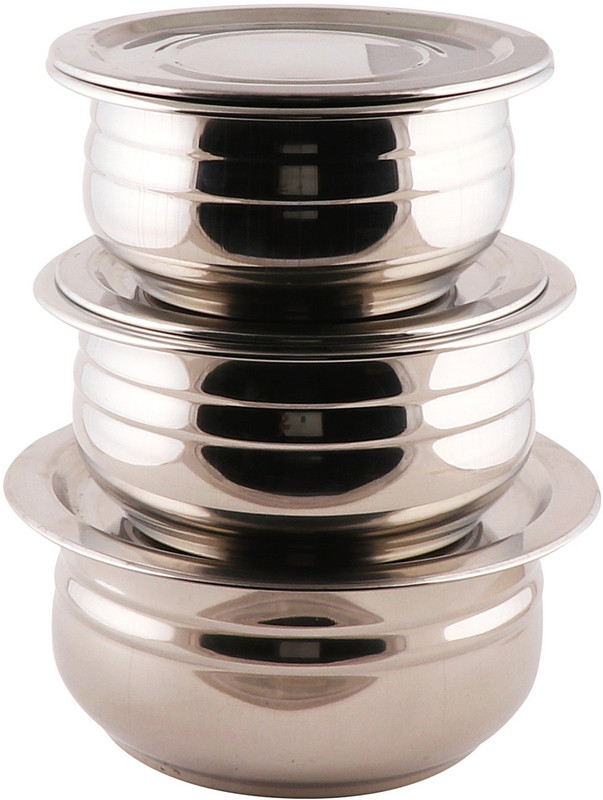 Mohini steels STEEL HANDI/DONGA SET(3 PCS SET) Handi 5 L with Lid(Steel)