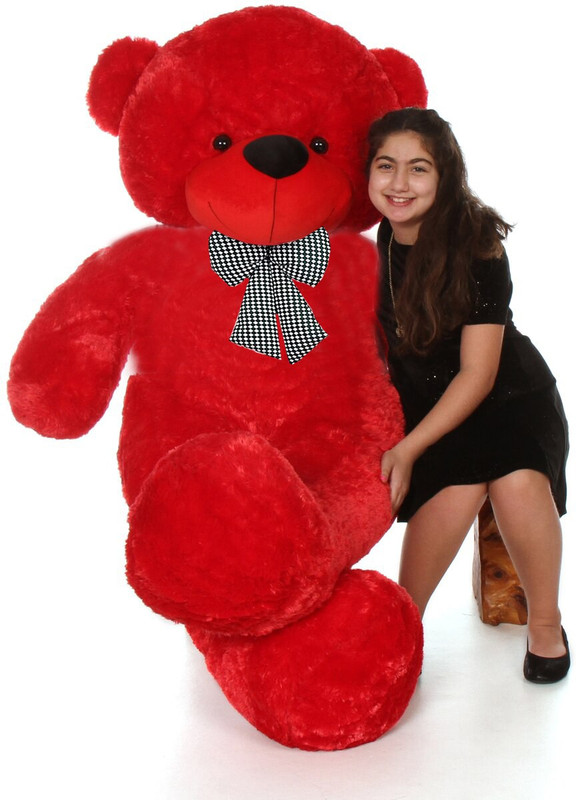 msy 3 Feet teddy bear Skin Friendly - 90 cm(Red)