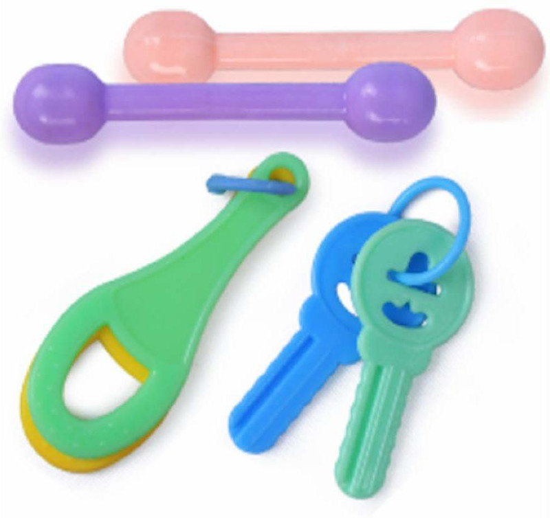 Enorme 3 in 1 BPA-Free Silicone Non Toxic Sooter Teether Keys Teething Toys for Babies, Toddlers and Infants Teether(Multicolor)