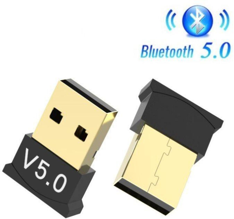 Ancestors USB Bluetooth Adapters BT 5.0 USB Wireless Computer Adapter Audio Receiver Transmitter Dongles Laptop Earphone Mini Sender USB Adapter(Black)
