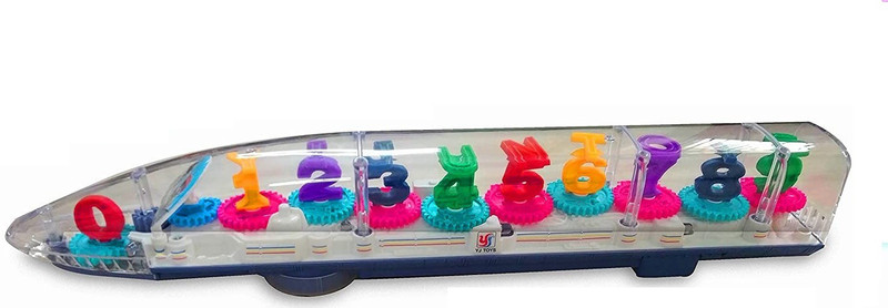 Galactic New Musical Train Toy 360 Degree Rotating Plastic Transparent Train with 3D Light & Sound Effects for Boys Girls Kids multi color Pack of 1 PC(Multiclor, Pack of: 1)