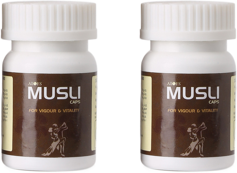 Alloes Pharmaceuticals Safed Musli Extract(Pack of 2, 60 Capsules)