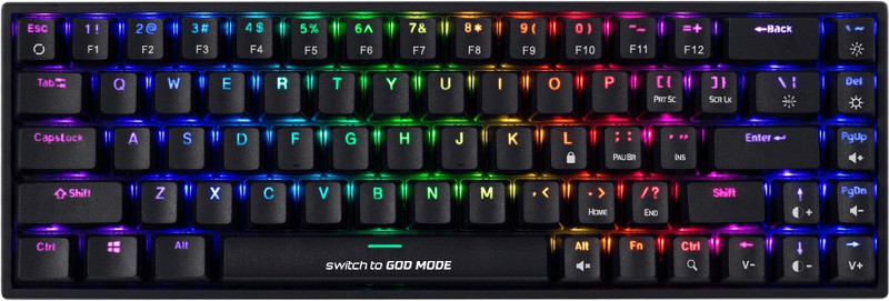 Cosmic Byte CB-GK-23 Artemis Per Key RGB Mechanical Blue Switch Wired USB Laptop-size Gaming Keyboard Compatible with Desktop, Laptop, Mac(Black)