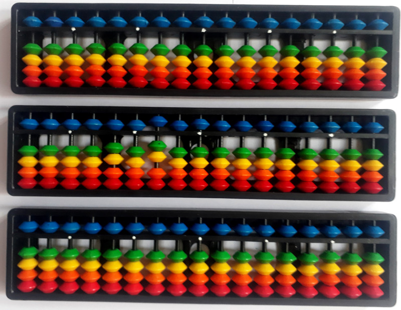 A A Mart Combo of 3 Abacus Math Learning Tool for Kids (17Rod)(Black, Red)