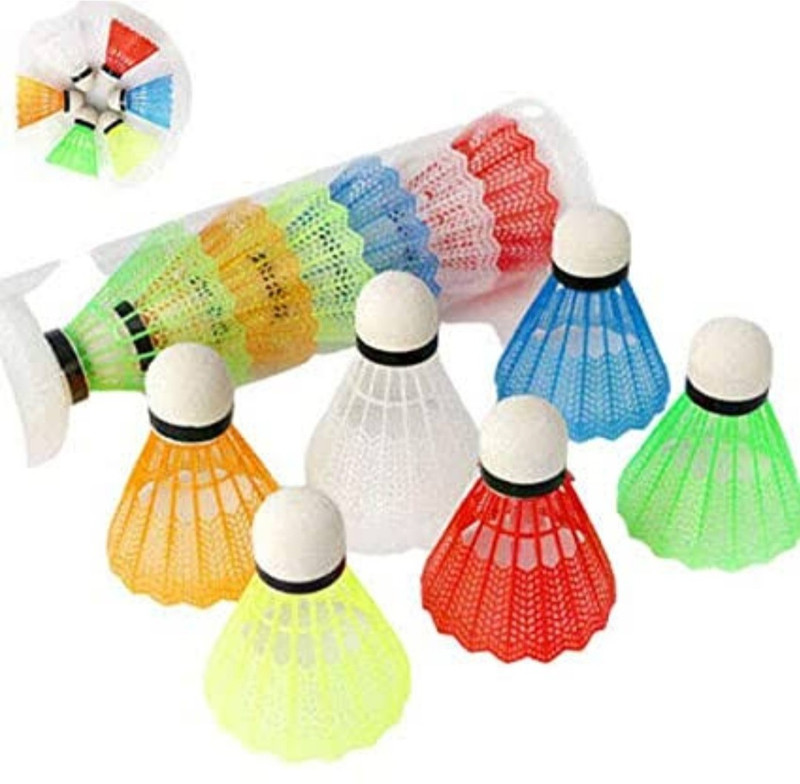 clark multicolour nylon shuttle pack of 6 Nylon Shuttle  - Multicolor(Medium, 77, Pack of 6)