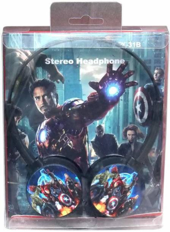 Shyam Creation Avenger Colourful Wired Adjustable Headphone Handband Stereo Sound for kids avenger Head Phone ( 3mm jack) Smart Headphones(Wired)