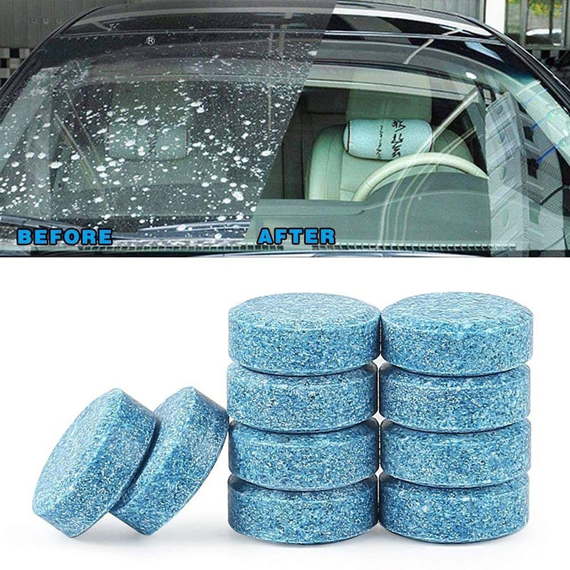 Bhavi Lifestyle Car Glass Cleaner Tablet Wiper Detergent Effervescent Tablets (20 Pcs) Headlight Cleaning Kit(20 ml)