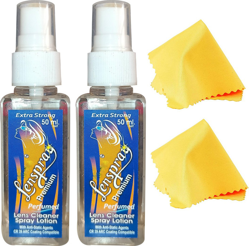 Gold Look Lens Cleaner For Spectacles 50+50ml, Eye Glass Cleaner | Specs Cleaner, Screen Cleaning & Sanitizer Kit for Smartphones, Tablets, Eyeglasses, E-Readers, LED, LCD & TVs Lens Cleaner  Lens Cleaner(200 ml, 5 inch, Pack of 4)
