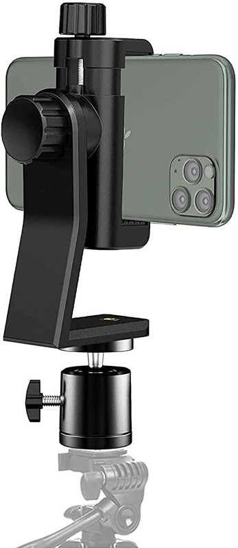 Viraan Swivel 1/4" Screw Tripod Ball Head Bracket Tripod Mount Adapter 360 Degree for Taking Magic Video Shots & Pictures. ( COMBO ) Tripod Ball Head(Black, Supports Up to 2000 g)