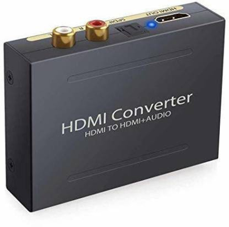 microware HDMI 2.0b Audio Extractor, HDMI to HDMI +Audio +ARC HDCP 2.2, RGB 4:4:4,3D Media Streaming Device(Black)