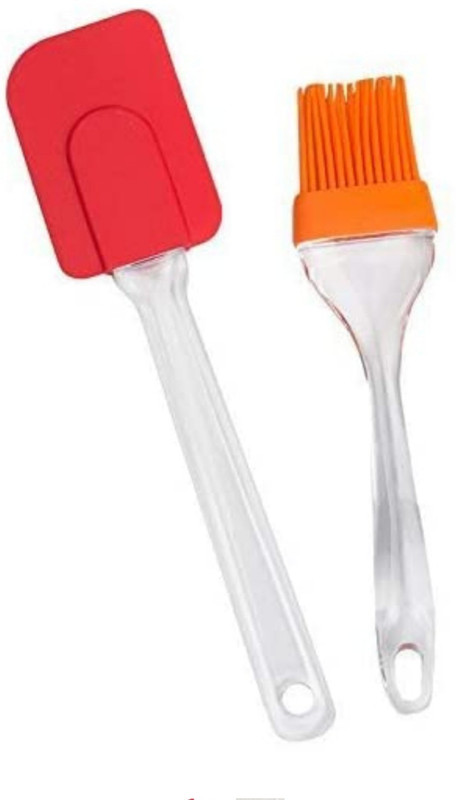 chikocreation Silicone Spatula & Pasty Brush Set for Cooking, Utensil Safe Kitchen Tool (Multicolor) silicon Flat Pastry Brush(Pack of 1)