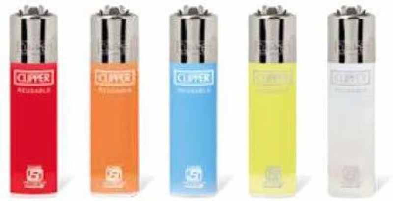 clipper cp12 Cigarette Gas Lighter Refillable pack of 5 pc Plastic Gas Lighter(Multicolor, Pack of 5)