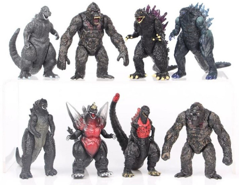 Delite Godzilla Vs Kong Toys 8 Action Figures Movie King of Monsters Fun PLay Kids(Multicolor)