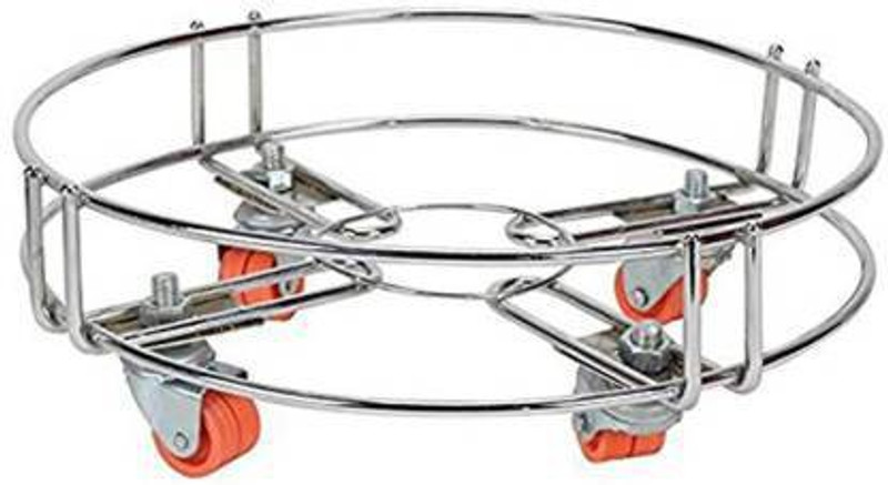 Kainoz DOMESTIC & COMMERCIAL USE CYLINDER TROLLEY MULTIPURPOSE Gas Cylinder Trolley(Silver, Orange)