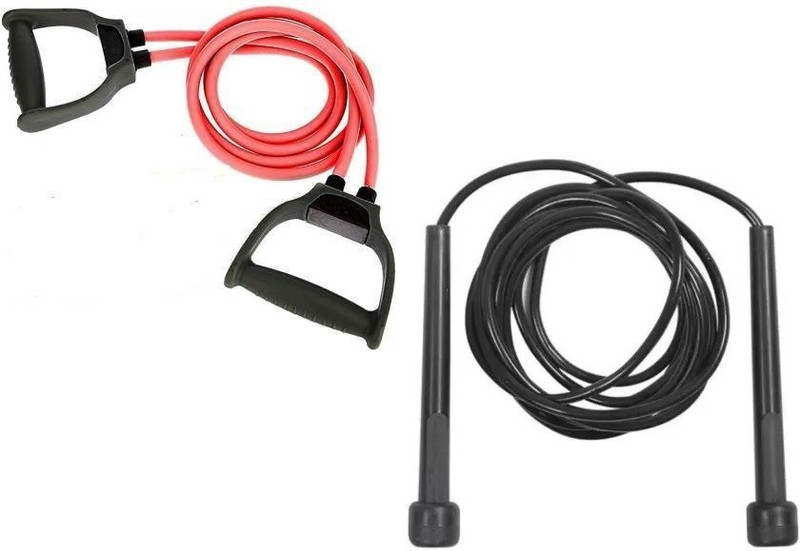 EMMKITZ Speed Skipping Rope & Basic Freestyle Skipping Rope with Double Resistance Band Fitness Accessory Kit Kit