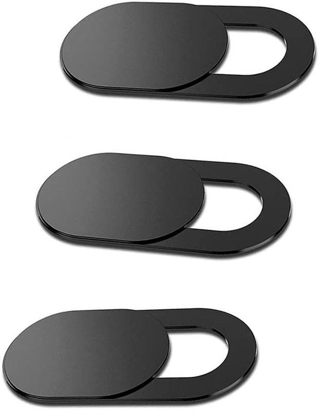 dhruvga 3 Pack Webcam Cover Ultra-Thin Slide Privacy Protector Camera Cover Compatible with Laptop, Phone, Protect Your Privacy and Security. (DHV-WBC-0183) Combo Set(Black)