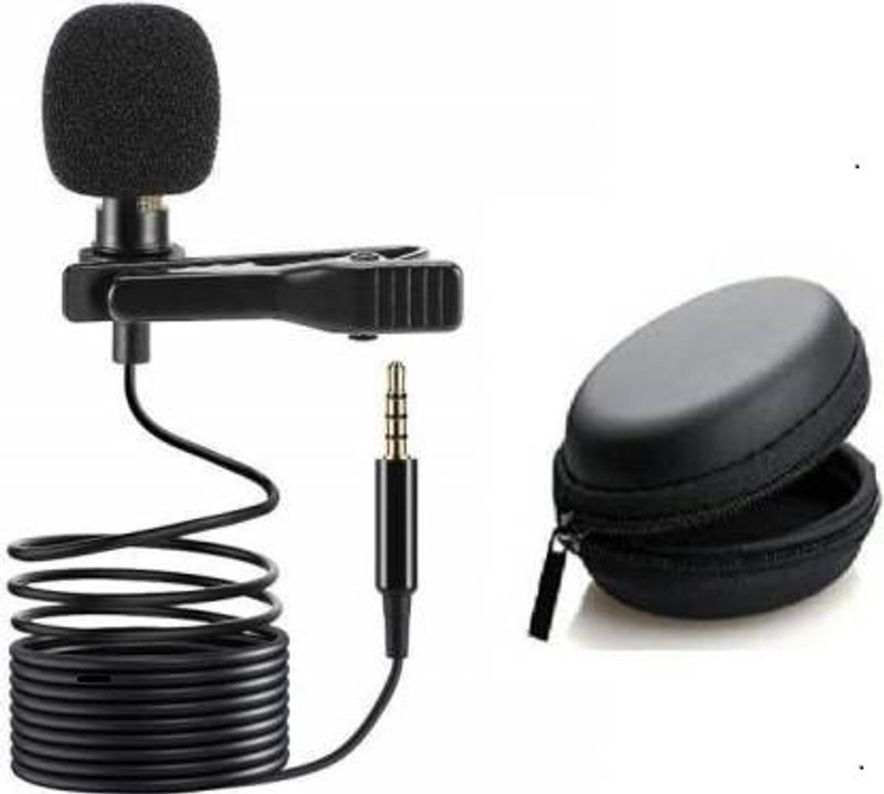 LIVIK 3.5mm Lapel Mic Mobile Collar Mic Clip Microphone For , Voice Recording, PC, Laptop, Android Smartphones, DSLR Camera Microphone 3.5mm Clip Microphone For Youtube | Collar Mike for Voice Recording Microphone With Hard Carrying Case(CM05,Black)#Quality Assurance Microphone Microphone Microphone
