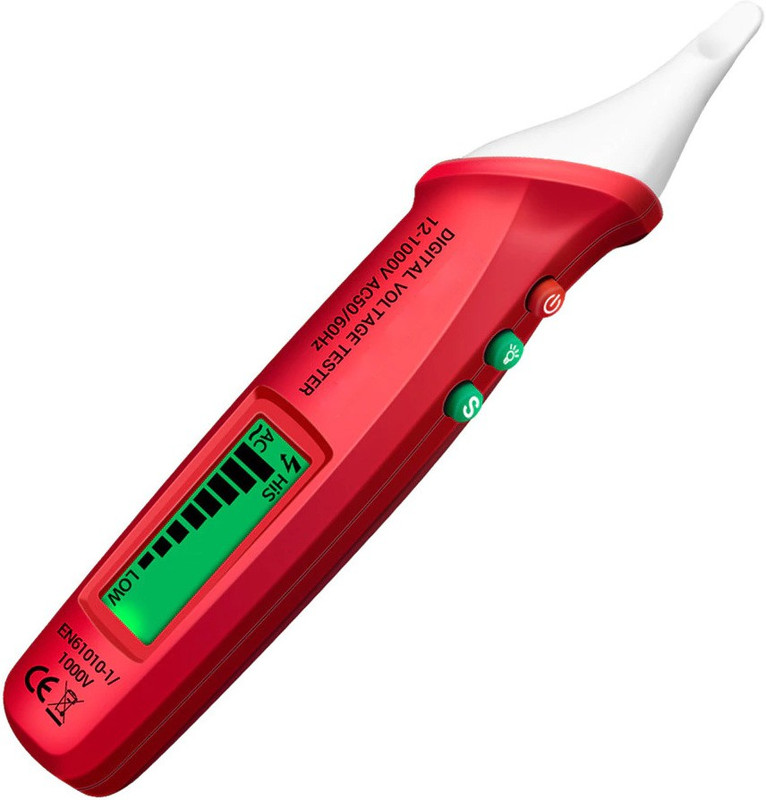 uptodateprouducts Non-contact Electric Sensor Tester Pen Digital Intelligent AC Voltage Meter 12V-1000V Voltmeter Buzzer Detector Digital Voltage Tester