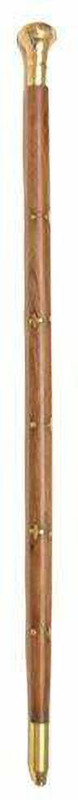 StrawHat Handcrafted Wooden Morning Walk Hand Rule Stick 23 inches Walking Stick