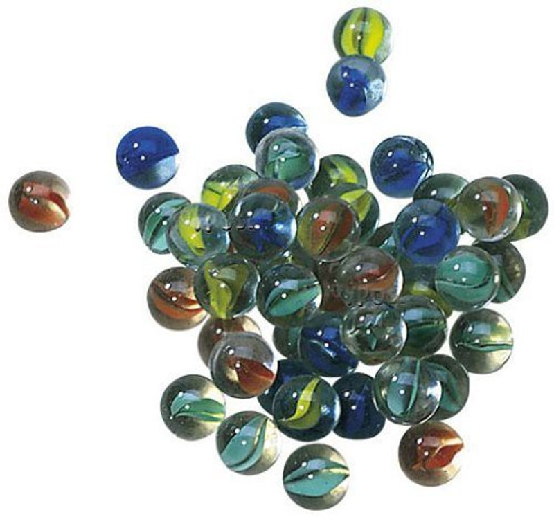 SUMOHIT marbles - 100pcs - glass playing balls - kanche - goli Regular Round Marble Pebbles(Multicolor 100 Pieces)