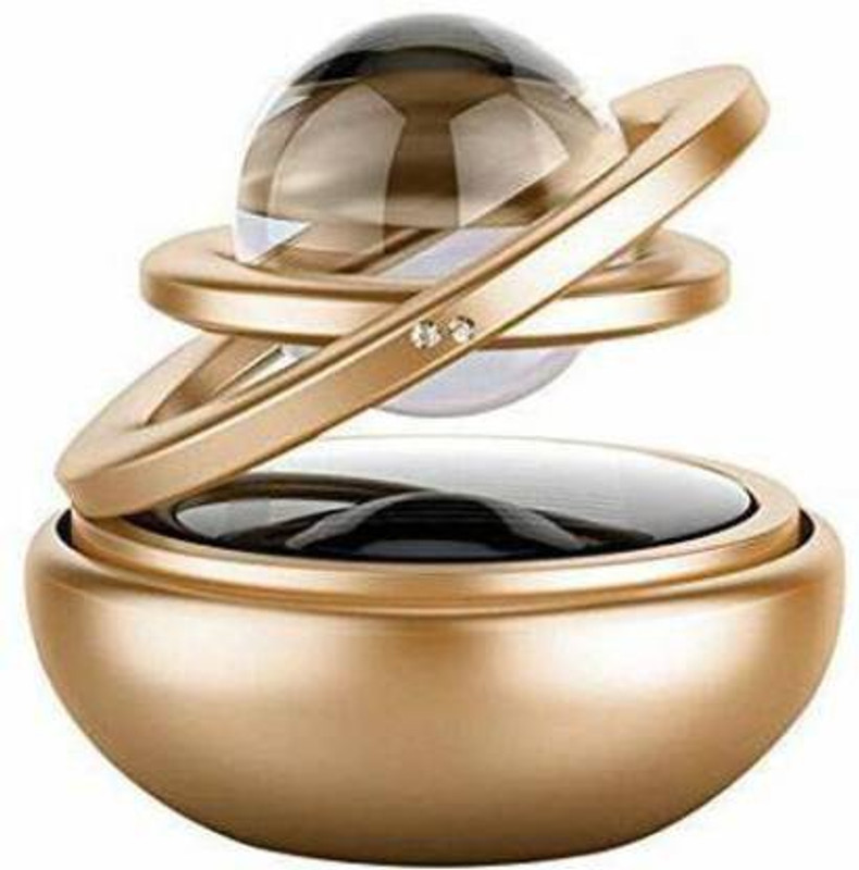 Motopex Car Accessories Solar Car Perfumes And Fresheners-207 Double Ring Crystal Auto Rotate Car Perfume Air Car Fresheners Air Purifier(Pack of 1)
