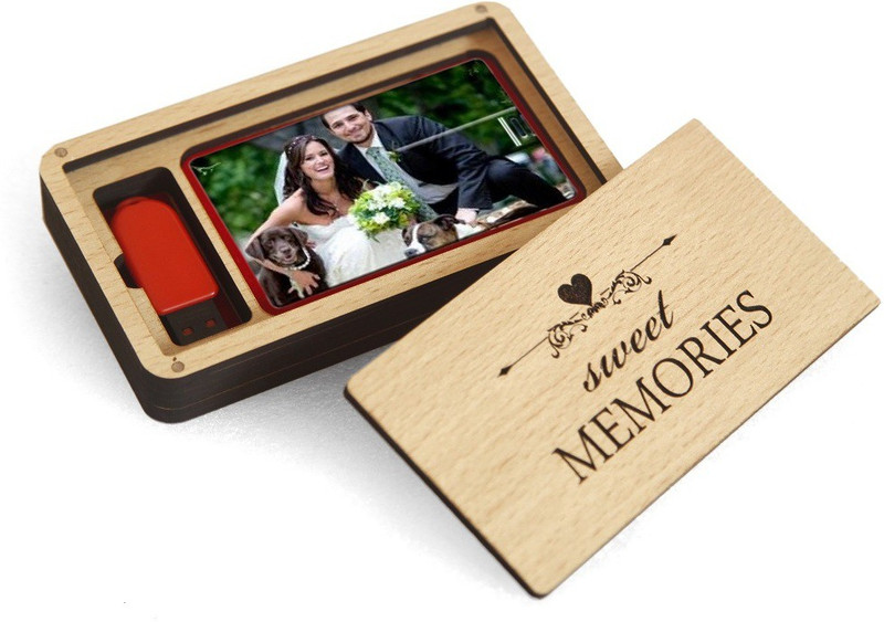LAKHAJI Wooden Pendrive Box 3.5 inch Shock Resistant Pendrive Box(For PEN_DRIVE_133, Beige)