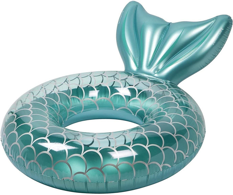 Bellveen Comfortable Inflatable Float, Mermaid Tail Tubes, Sparkles for Water Party, Beach, Pool, Adult Float | 120 X 100 cm | Multi Color Inflatable Swimming Pool(Multicolor)