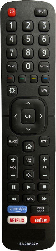 SHIELDGUARD Remote Compatible for LED TV Remote Control with Netflix & YouTube functions VU Remote Controller(Black)
