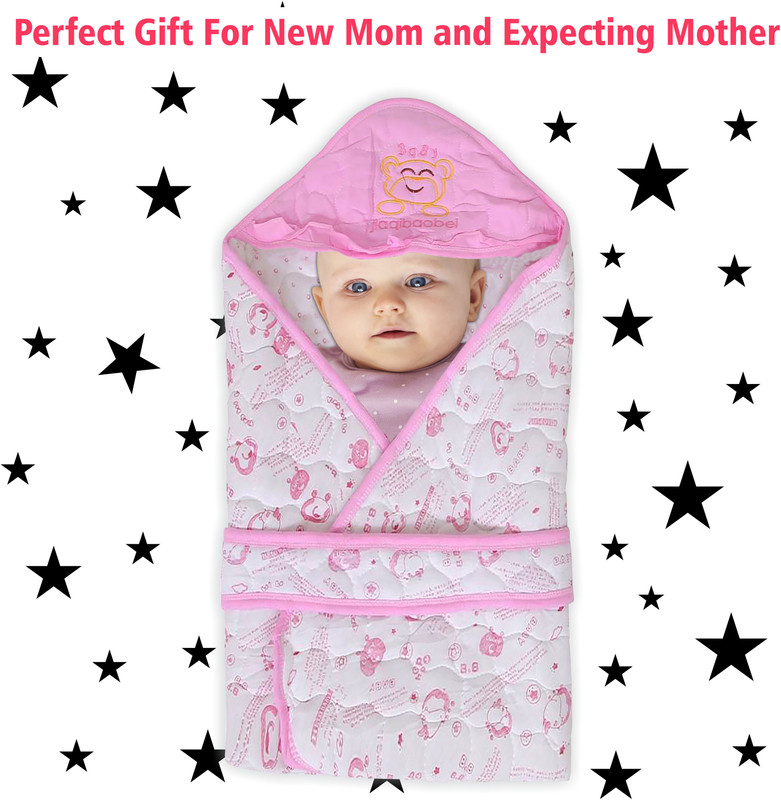 TINY LOOKS Presents new born baby Wrapper blanket Sleeping Bag Cum Nest Bag/ Snuggle Pod Baby Sleeping Bag(Pink)