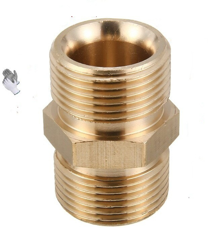 HU CREATIONS pcs Brass M22 Adaptor Pipe Extension Joints Male Outlet Adaptor Connector for Garden Water Pipe Hose Accessories Spray Gun