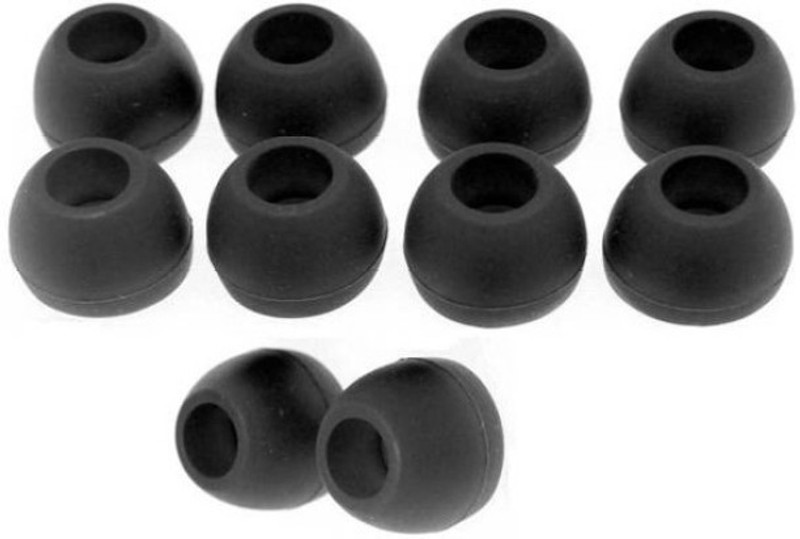 THE DARK NIGHT Somapa 10 Pcs (5 Pair) Black Earbuds Silicone Rubber Ea... In The Ear Headphone Cushion(Pack of 1, Multicolor)