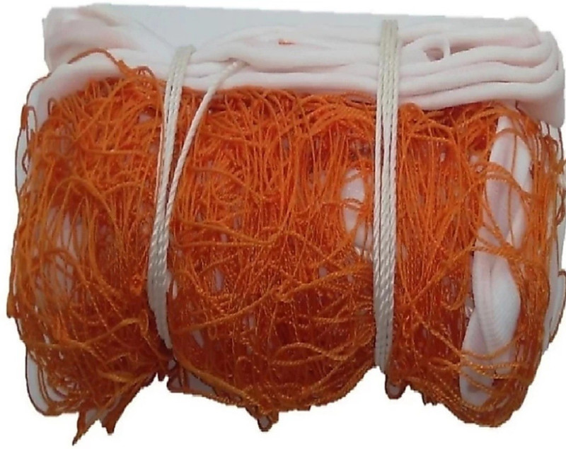 radion vollyball nylon heavy net 2.2mm orange Volleyball Net(Orange)