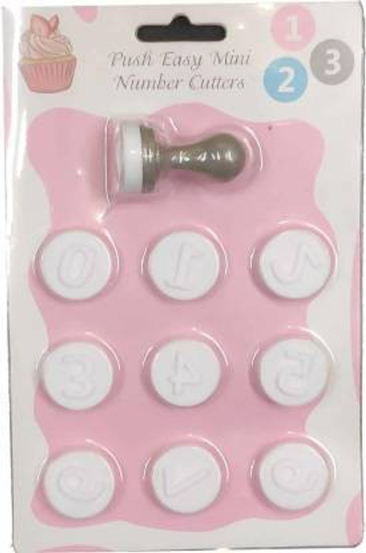 noble foods Mini Number Stamp Cookie Cutter Fondant Cutters 0 to 9 Cookie Press(Pack of 10)